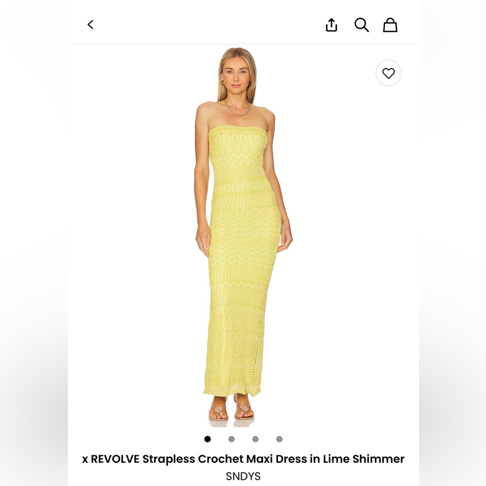 Yellow Strapless Maxi Dress